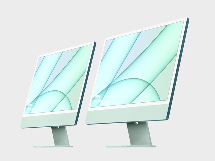 iMac 24-inch Mockups, 11