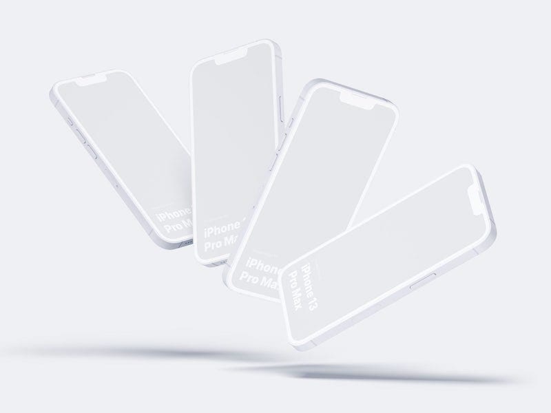 iPhone 13 Pro Clay Mockups: 17