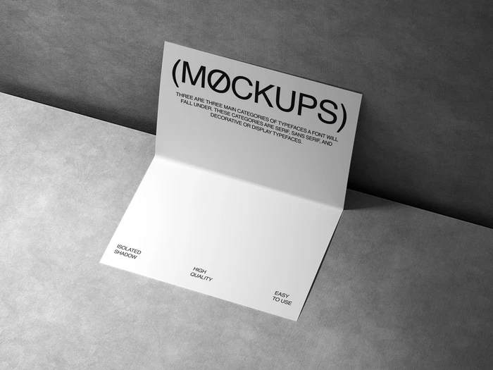 Kander, Folded in Half Paper Mockup, US 08