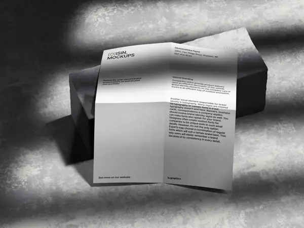 Oisin, Paper Mockup in Beautiful Minimalistic Setting, US, 12