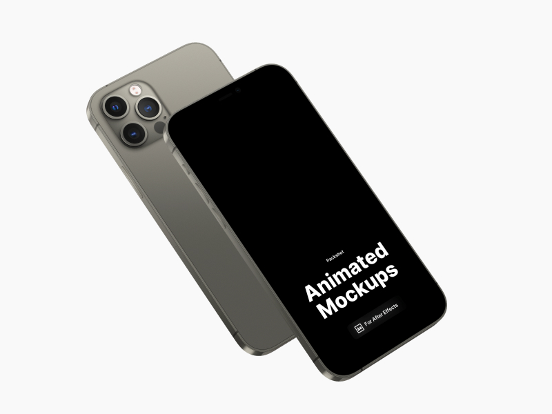 iPhone 12 Pro Looped, Animated Mockup, 03