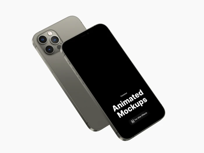 iPhone 12 Pro Looped, Animated Mockup, 03