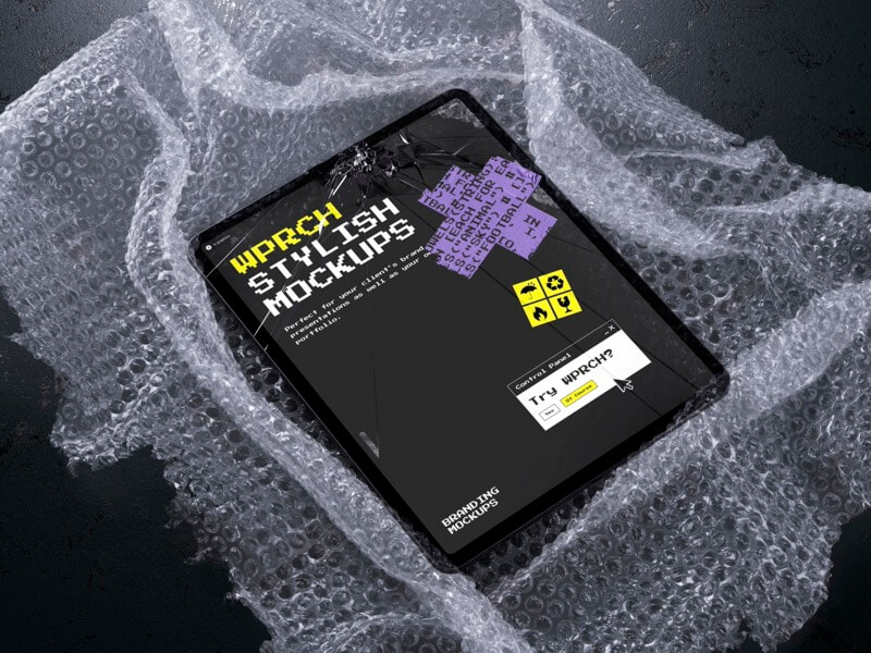 Bvge, iPad Pro Mockup and Bubble Wrap, 07