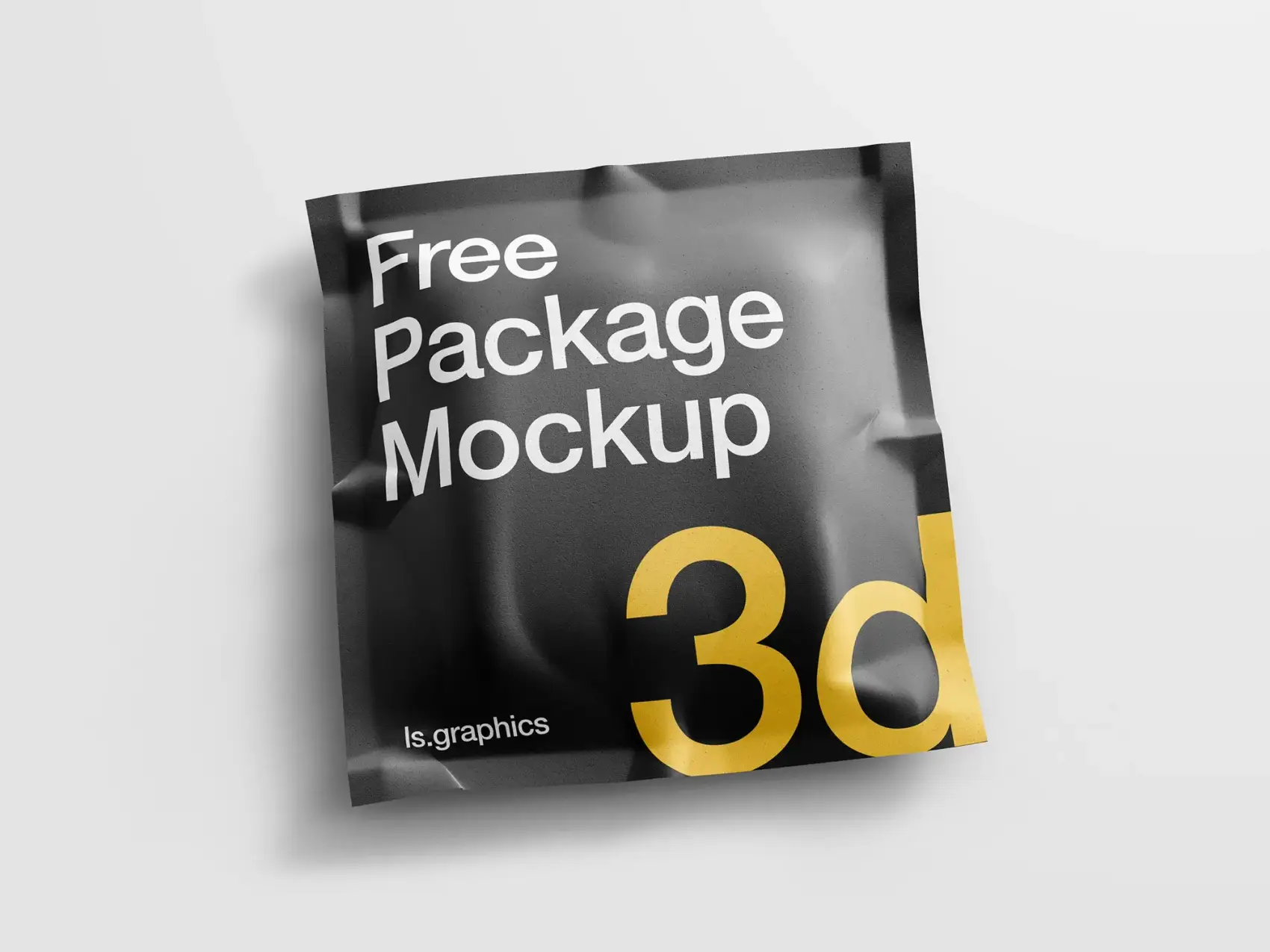 Square Pouch Realistic 3D Mockup 1
