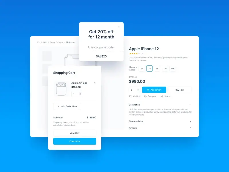 Wirekit: Ecommerce