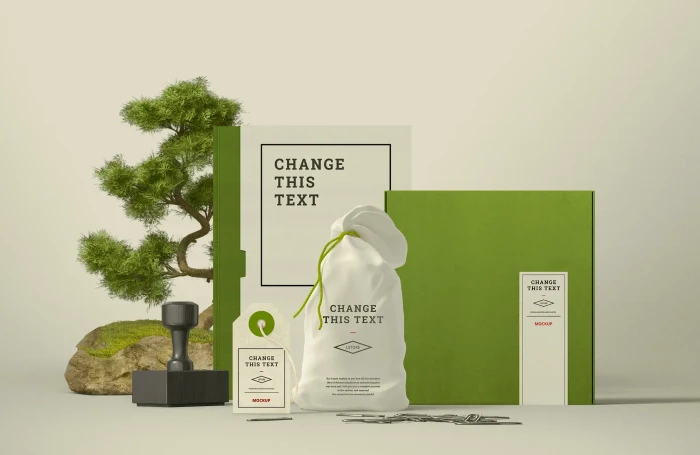 Book, Box, Bag and Tag Branding Mockups