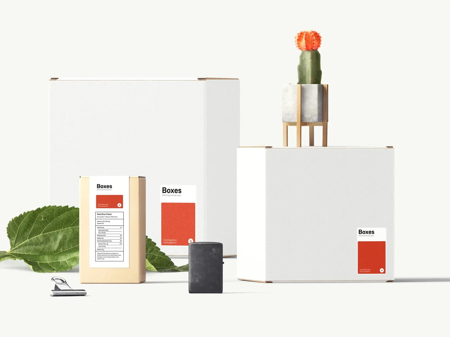 Free Beautiful Boxes Mockup Scene 1