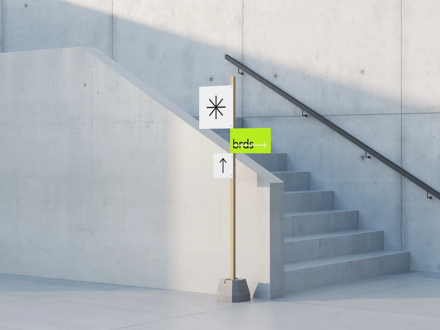 Sign Mockup in Concrete Environment, Environment, 04 1