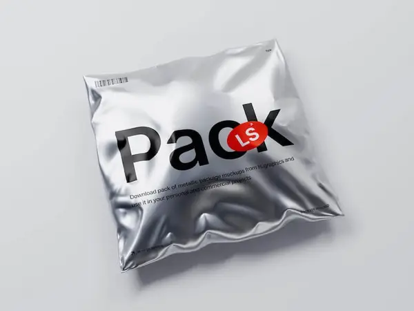 Metallic Packaging Mockup, 01