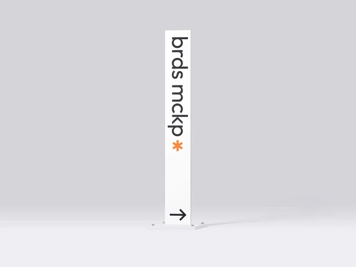 Beautiful Rendered Sign Mockup, Isolated, 05