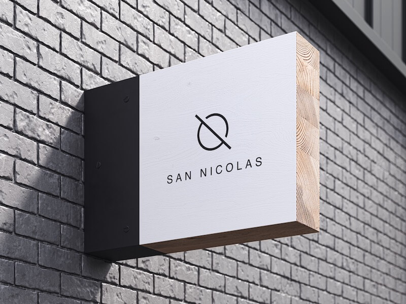 Sign Mockup, Wood, 04