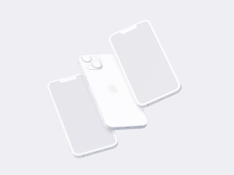 iPhone 14 Clay Mockup, 09