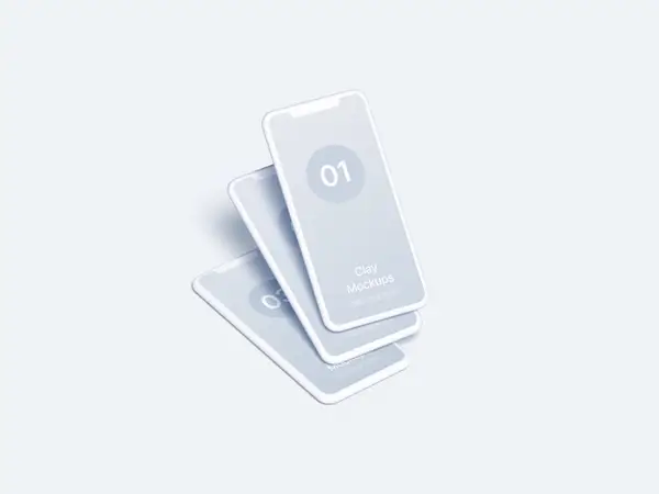 iPhone Clay Mockups, 08
