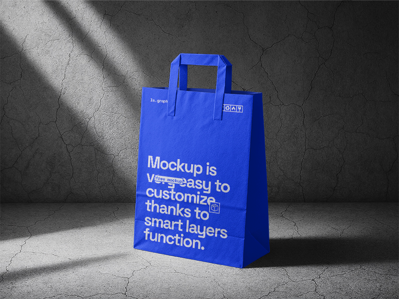 Free Paper Shopping Bag Mockup