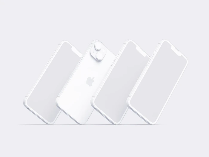 iPhone 14 Clay Mockup, 02