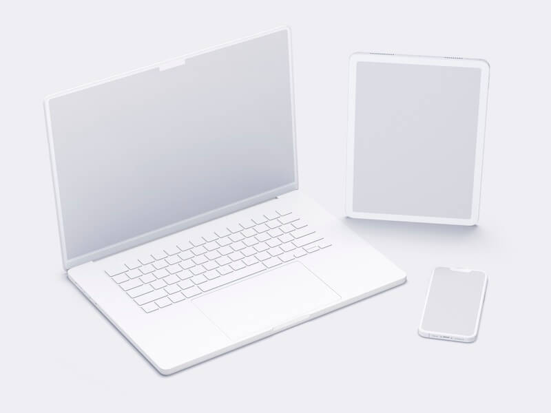 Apple Mockups Bundle, Clay, 02