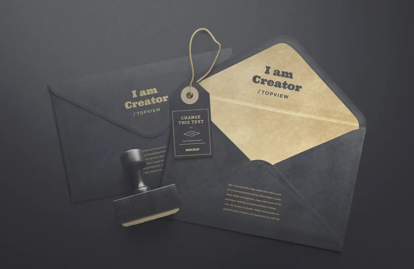 Envelope and Tag Mockups 1