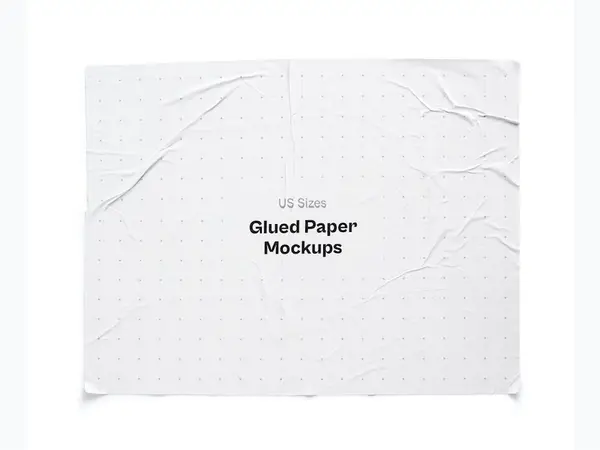 Glued Paper Mockup, US Glossy, 21