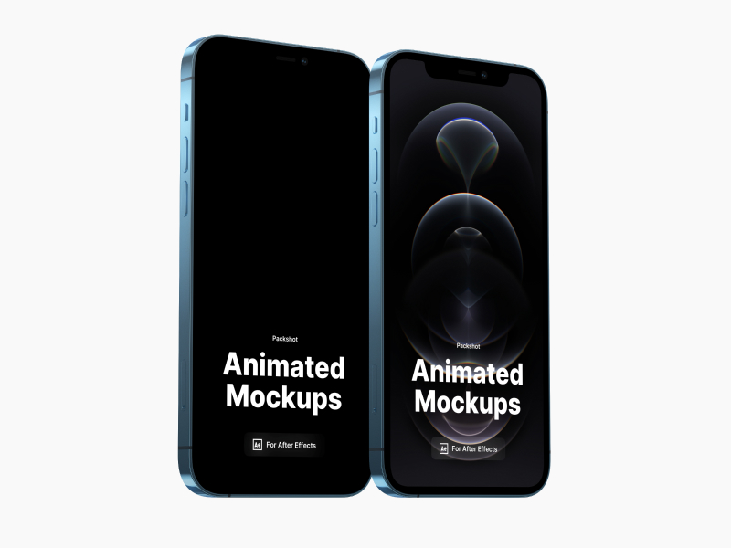 iPhone 12 Pro Looped, Animated Mockup, 05