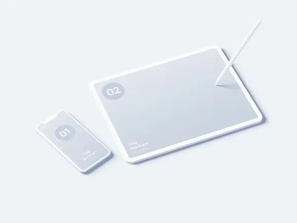 iPad Clay Mockups, 05