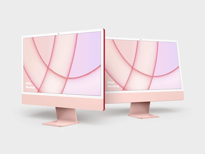 iMac 24-inch Mockups, 12