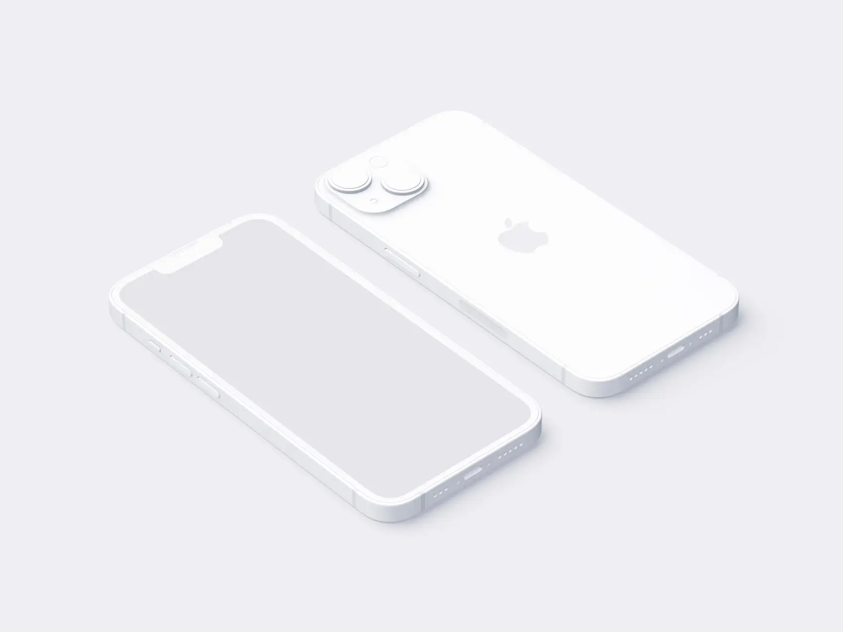 iPhone 14 Clay Mockup, 18 1