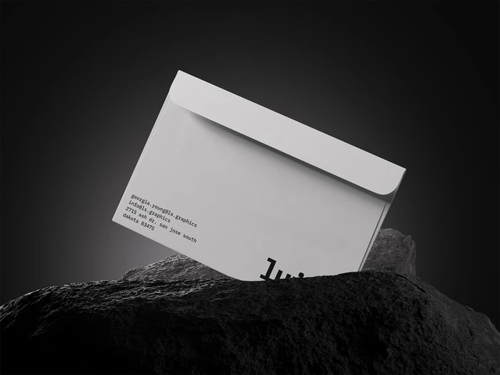 Luiro, Envelope Mockup on Stone Surface, US 09