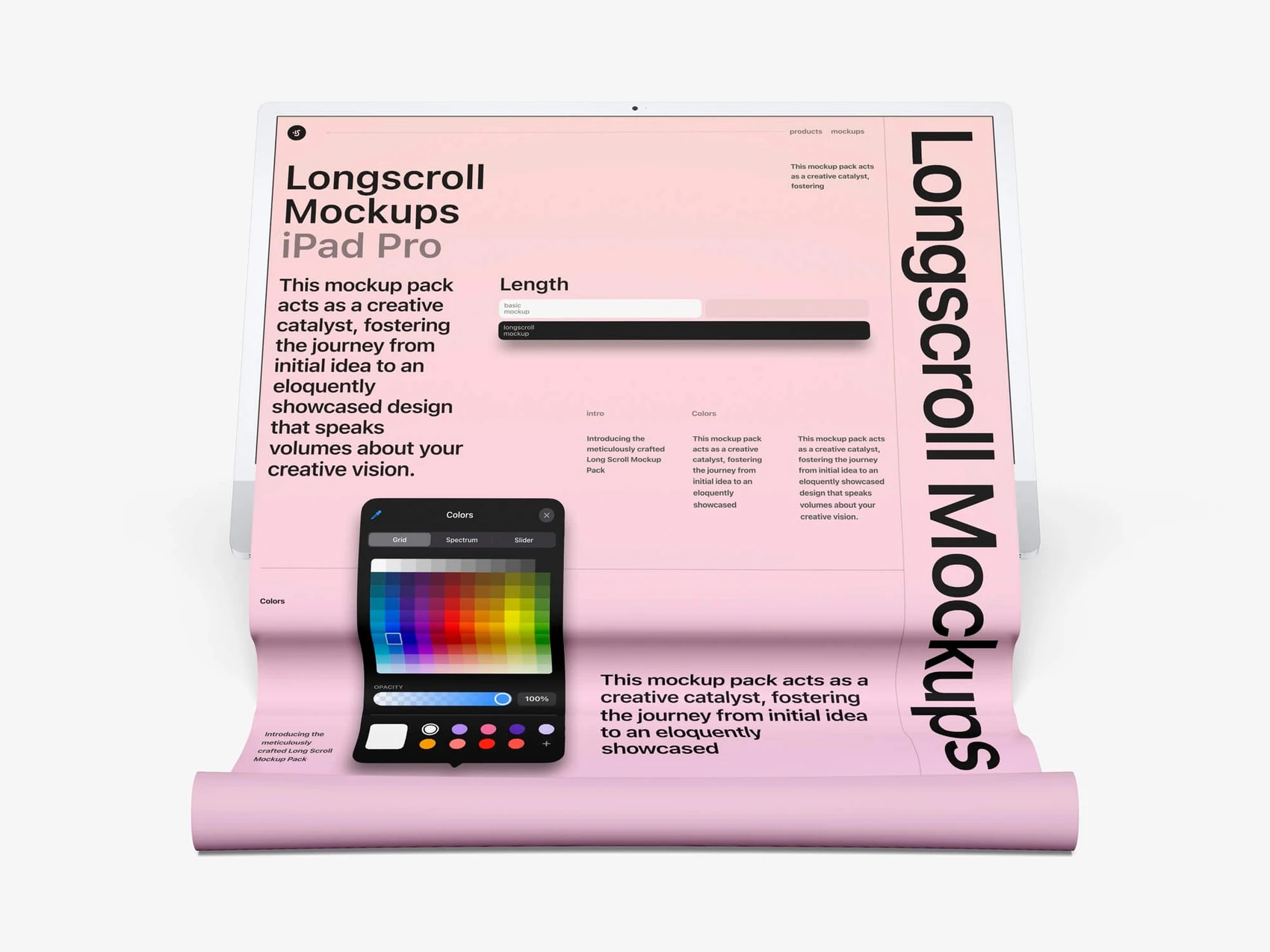 iMac 24 Longscroll Mockup, 02 1