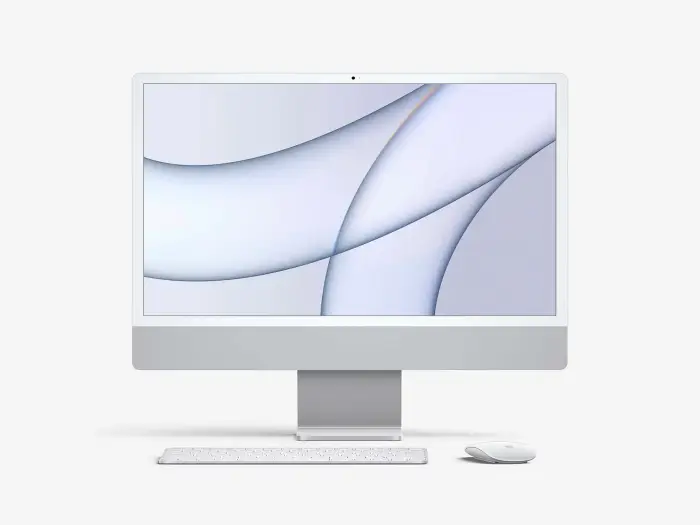 Free iMac 24-inch (2021) Mockup