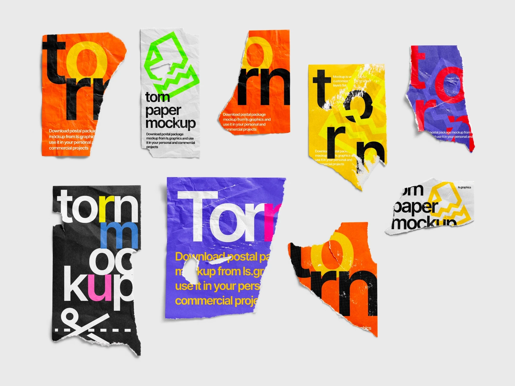 Torn Textured Pieces 1