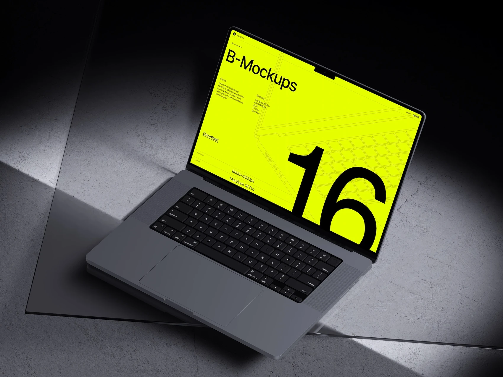 B-Mockups: Macbook Pro, 16 1