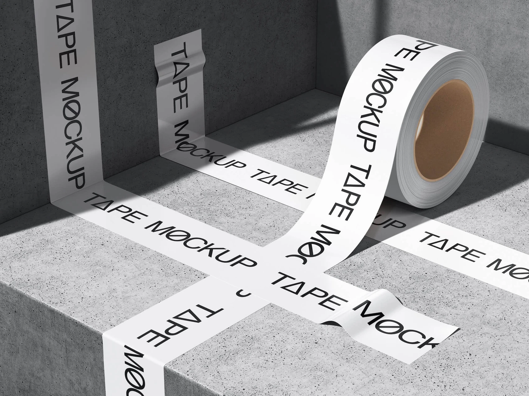 Qubus, Duct Tape Mockup and Minimalistic Concrete Textures, US, 21 1