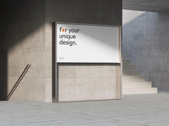 Outdoor Metal Frame Banner Mockup, Environment, 10