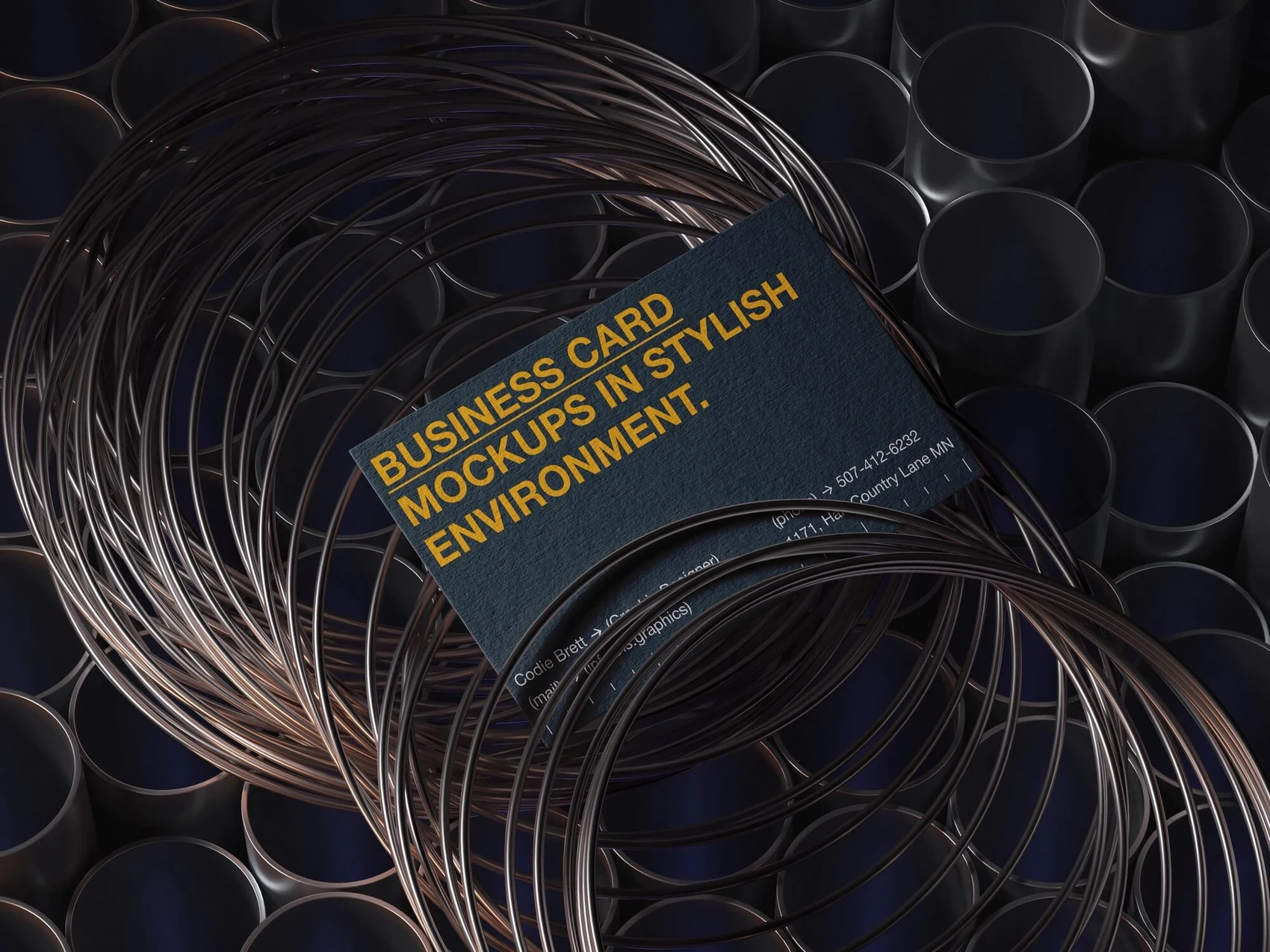 Ayon, Business Card Mockup, EU, 13 1