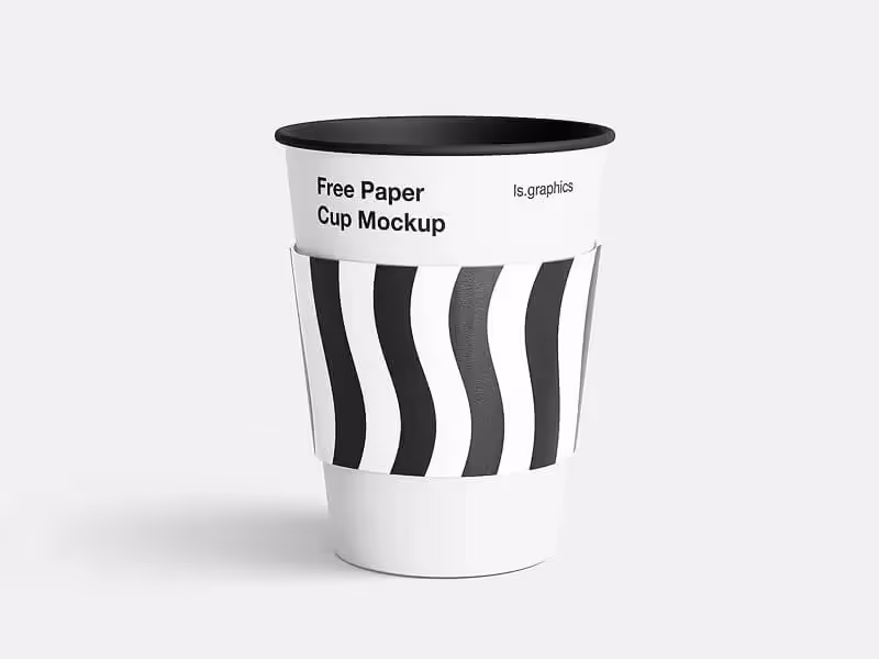 Free Paper Coffee Cup Mockup
