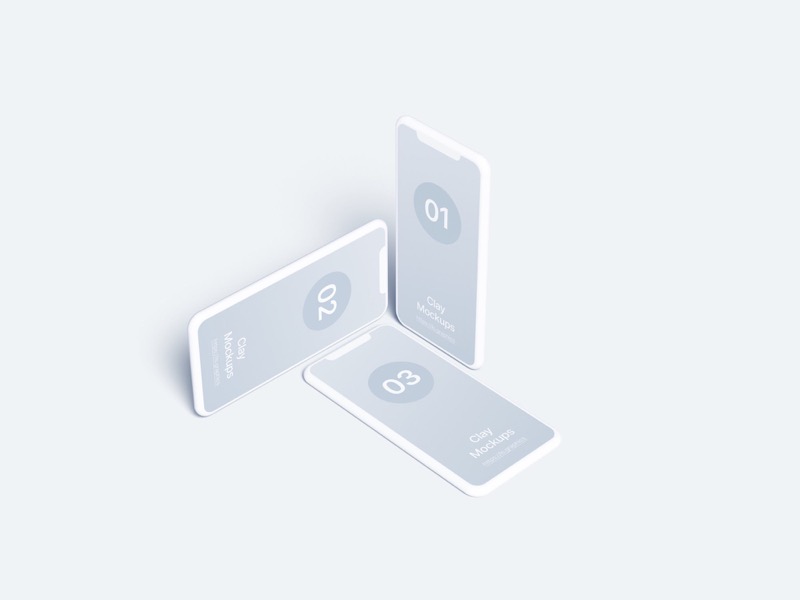 iPhone Clay Mockups, 09