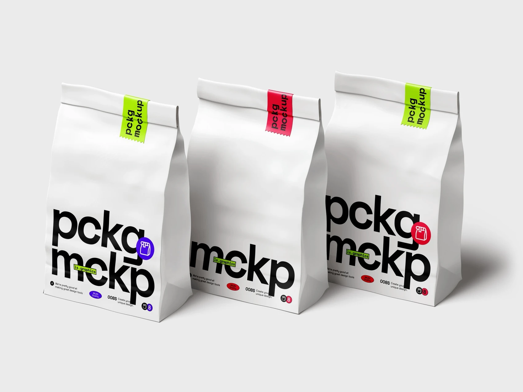 Paper Food Package Mockup, Painted, Scene 01 1