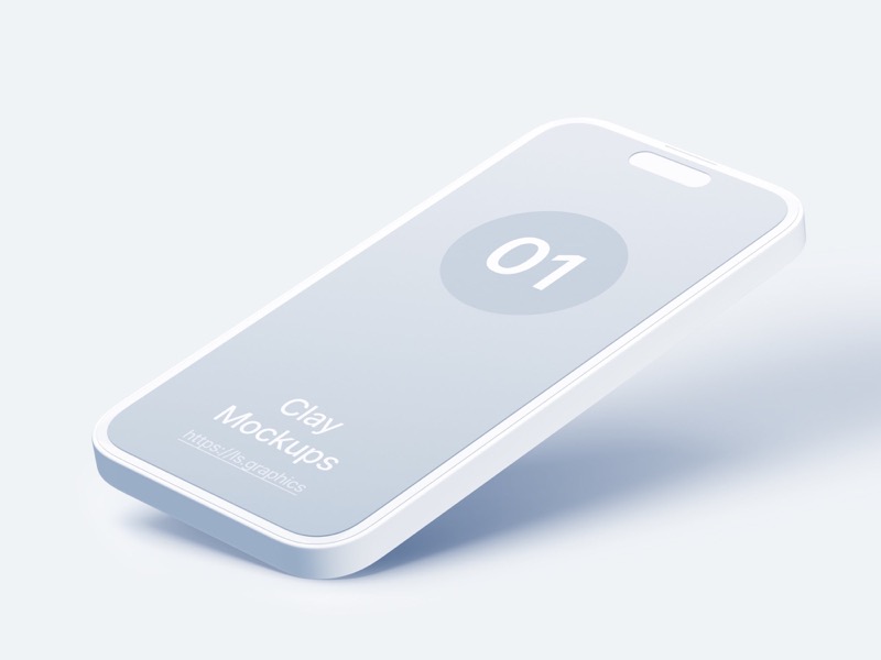 iPhone 14 Pro Clay Mockups, 08