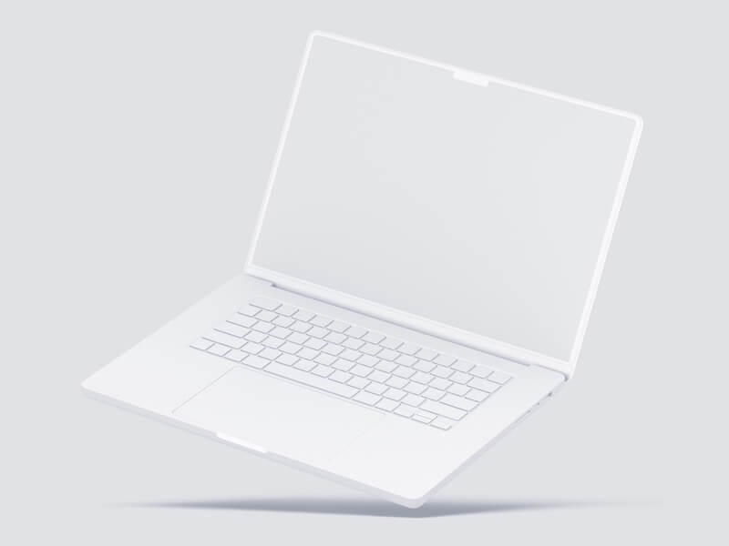 MacBook Pro 16 inch Clay Mockups, 01
