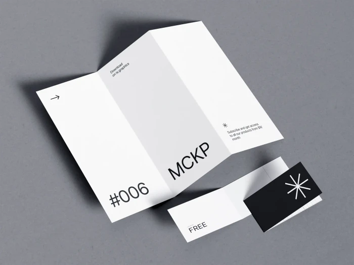 Free 3-fold and Landscape Brochures Mockup
