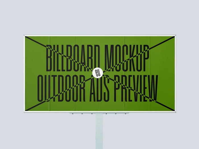Billboard Mockup, Isolated, EU Scene 02