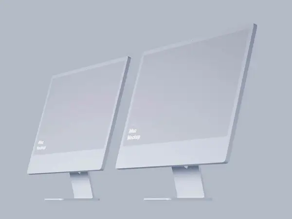 iMac 24-inch Clay Mockups, 11