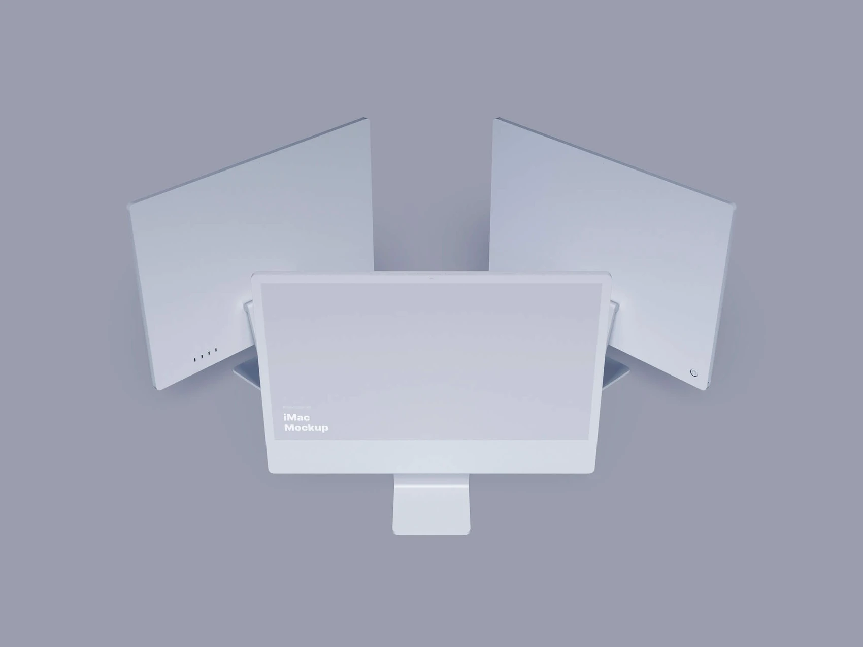 iMac 24-inch Clay Mockups, 15 1