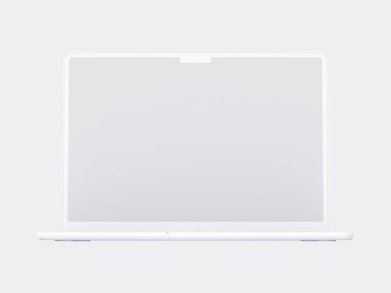 MacBook Air (M2) Clay Mockups, 01