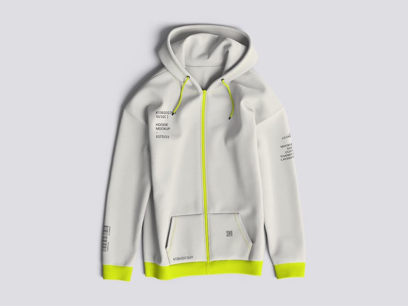Hoodie top view mockup, 01