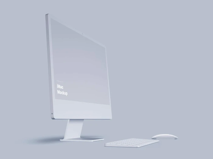 iMac 24-inch Clay Mockups, 08