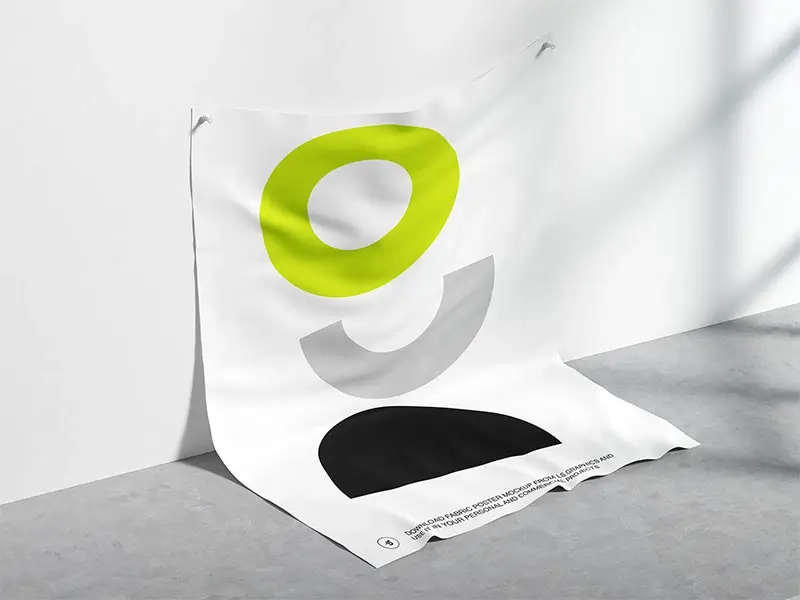 Free Wall Hanging Poster Mockup