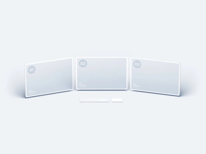Monitor Clay Mockups, 06