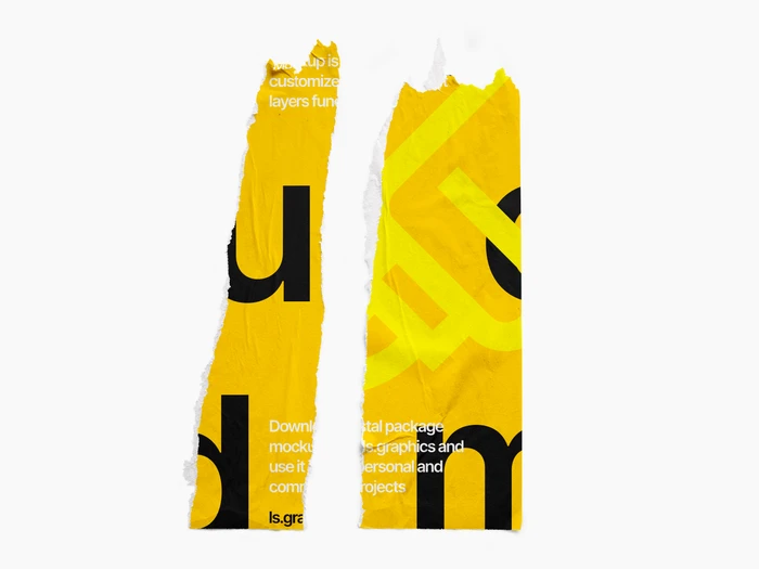 Glued Paper Mockup, EU, Textured, 5