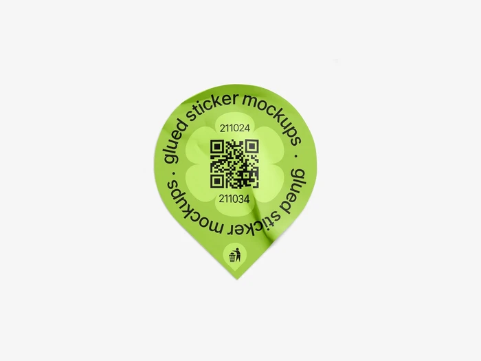 Glossy Sticker Mockup, Scene 29